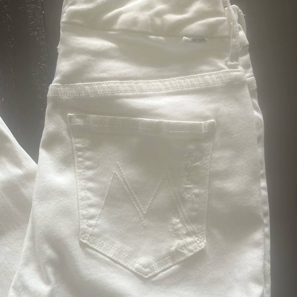 MOTHER looker high waisted fray jeans